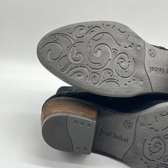Josef Seibel 37 EU 6 - 6.5 US Daphne 44 Black‎ Suede Leather Ankle Boots Shoes - Picture 10 of 14
